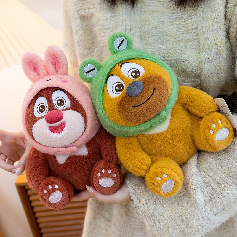 Fantawild クマのぬいぐるみ、かわいいクマ2とクマ3の人形、取り外し可能な枕付き、親友への誕生日プレゼントに最適