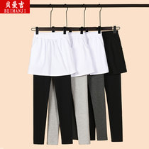 Fake two-piece underpants female spring and autumn summer slim fit with small fart curtain bottom god instrumental half body dress pure cotton slim fit short skirt