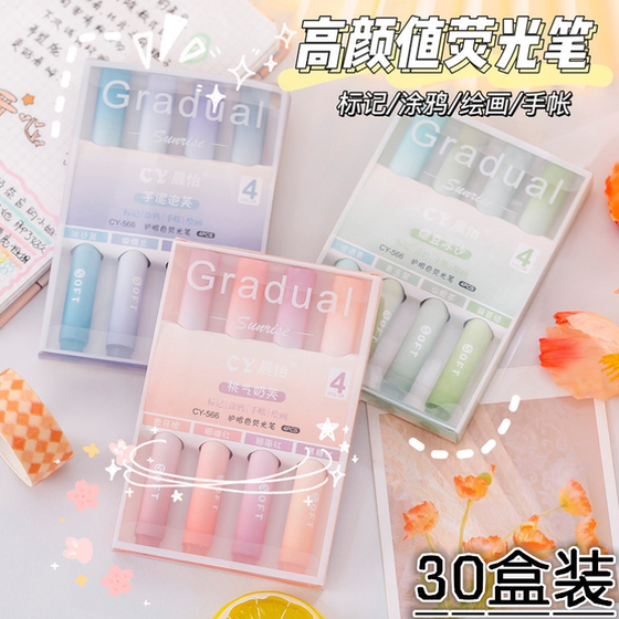 Eye protection highlighter student special color fluorescent pen