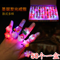 Christmas luminous ring kindergarten childrens practical gift creatively push hot sale gift activity reward toy