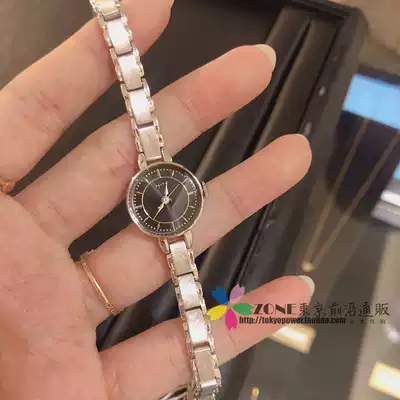 Japan agete retro round dial glossy life waterproof champagne gold and silver gilded watch