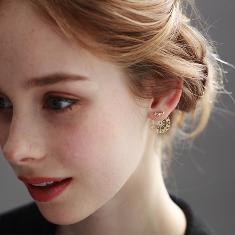 Japan StarJewelry New York vacation style Ferris Wheel star diamond 10K ear needle