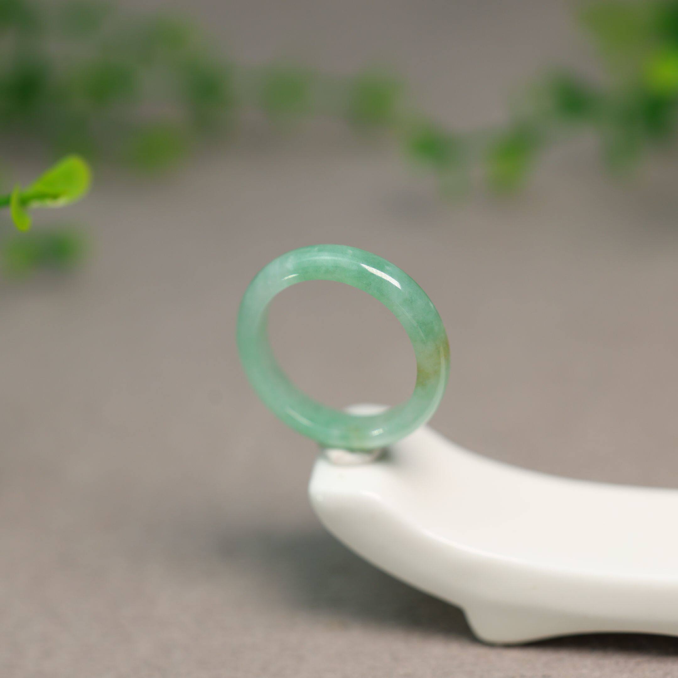 Myanmar natural grade A jadeite ring