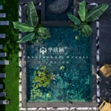 华欣硕 Натуральный большой цветочный зеленый камень мозаичный керамический мраморная собственность