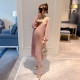 Pregnant women autumn dress Korean style loose fashion net red fairy go out long-sleeved chiffon dress spring and autumn