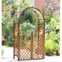 Anticorrosive wood flower arch shelf climbing vine outdoor courtyard arch flower stand garden fence door flower stand yard fence door