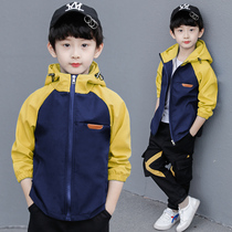 Boys  suit 2021 spring and autumn new Korean version of childrens boys sports Western style spring two-piece set tide childrens clothing middle and large children