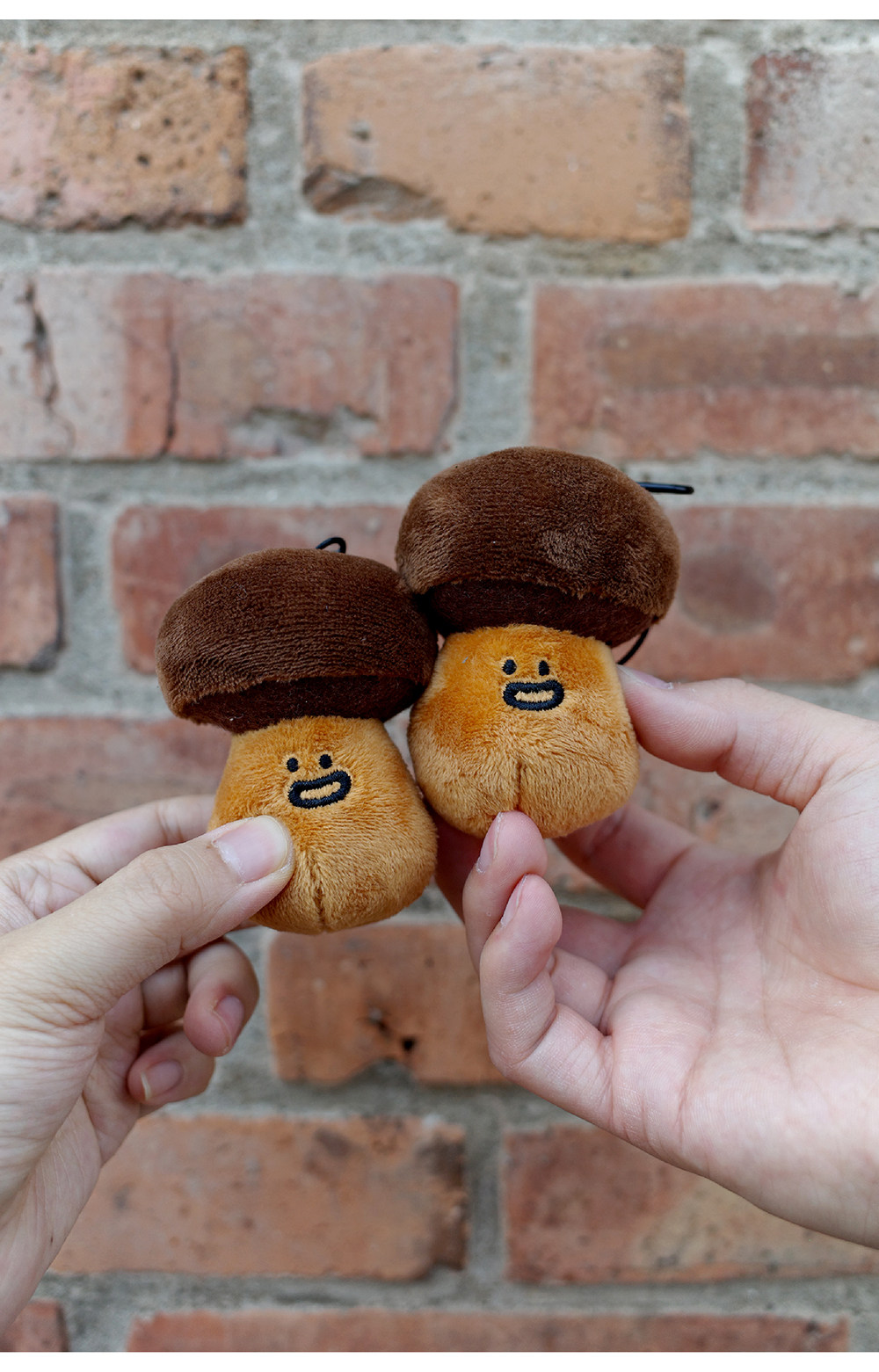 雨過山オリジナル ポルチーニ茸のふわふわチャーム かわいいきのこ型