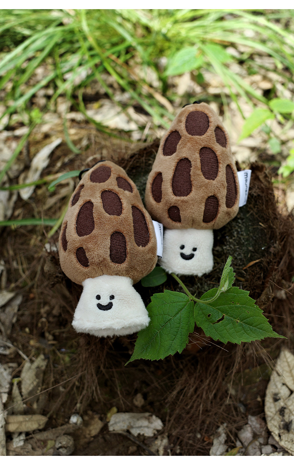 雨過山オリジナル アミガサタケぬいぐるみキーホルダー かわいいキノコ