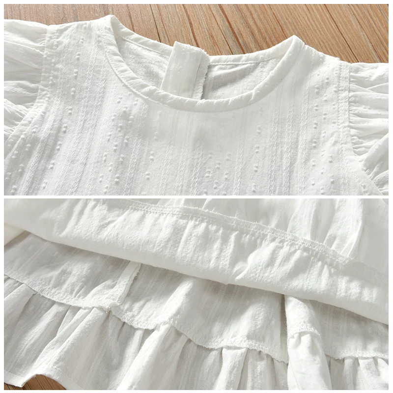 Белая юбка, детская летняя одежда, платье без рукавов без рукавов, маленький костюм принцессы для девочки 3 года