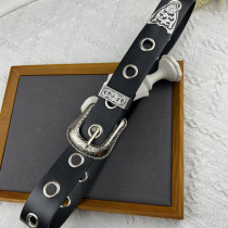 Black belt womens all-match full-hole belt waist decoration with skirt suit sweater jeans wide waistband