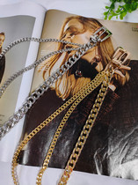Punk metal belt Womens fashion wild chain belt Hip hop personality decoration with skirt thin waist chain ins