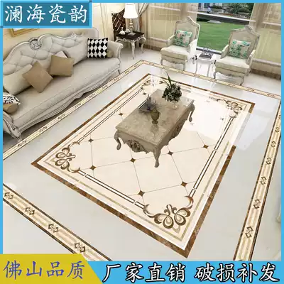 Diamond wear-resistant non-slip living room floor tiles mosaic tile jigsaw puzzle rice yellow unlimited spell aisle corridor carpet flower
