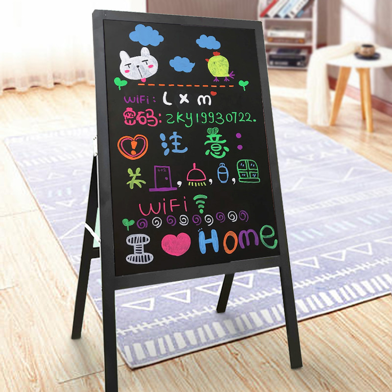 LED fluorescent board billboard seven color luminescent board fluorescent blackboard advertising board writing board size billboard display bracket integrated vertical with lights shop entrance commercial stall night market