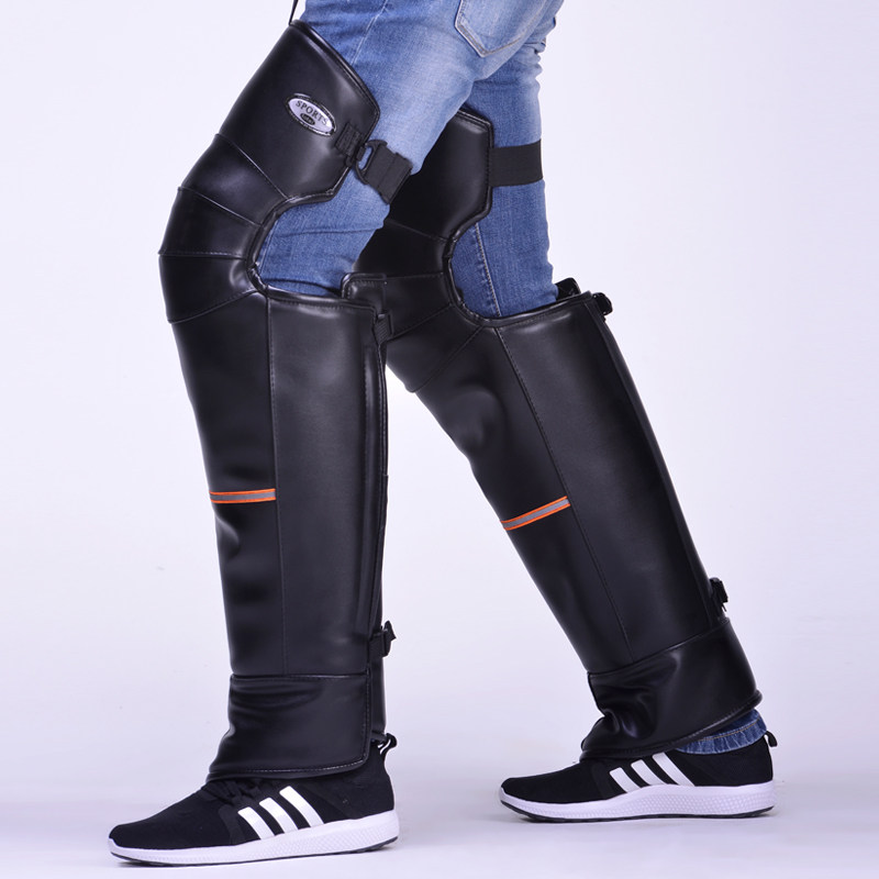 Winter New Duvet Kneecap Warm Bike short Windproof Electric Car Locomotive kneecap protector legs male and female foot sleeves