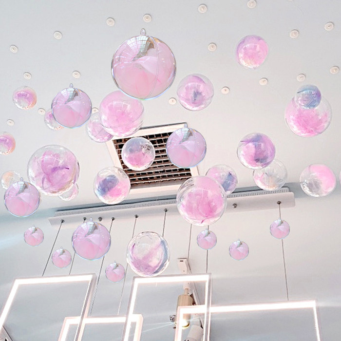 Crystal ball Kindergarten decoration pendant ball Primary school classroom corridor roof hanging three-dimensional flower children's room decoration