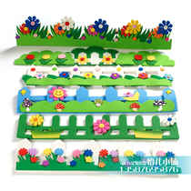 School kindergarten classroom wall environment layout material EVA fence flower wall sticker Foam wall decorative railing