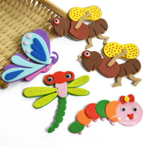 Insect cartoon three-dimensional foam wall sticker Kindergarten classroom environment layout material board newspaper childrens room decorative wall