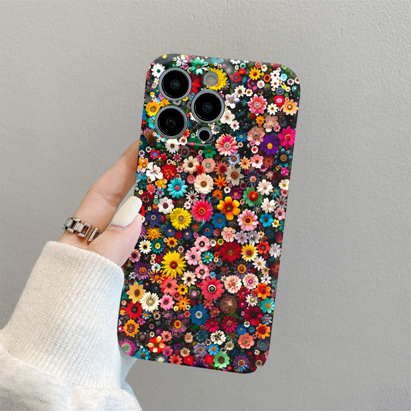 Full screen color flower phone case women, suitable for iPhone 15, 13, Promax OnePlus 12/11/ace2/8, silicone 7t,_voghion.com