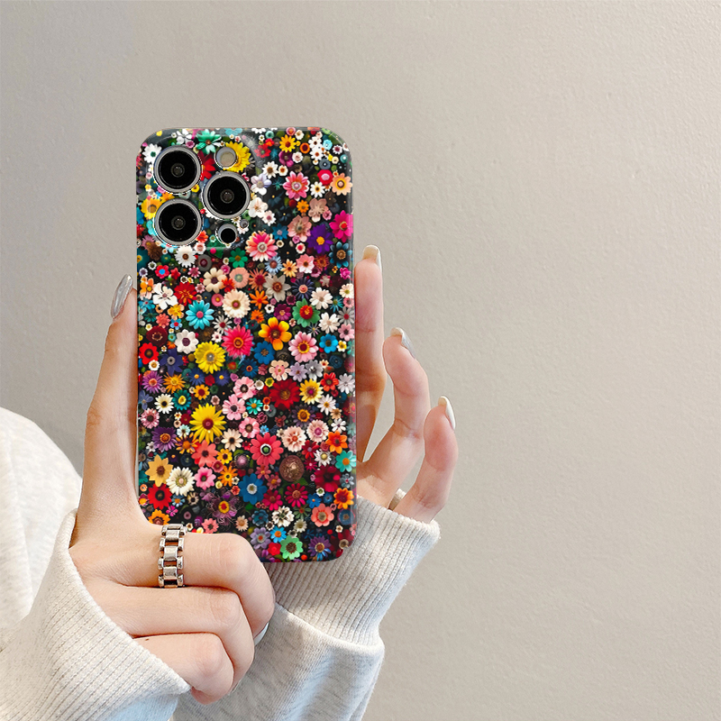 Full screen color flower phone case women, suitable for iPhone 15, 13, Promax OnePlus 12/11/ace2/8, silicone 7t,_voghion.com