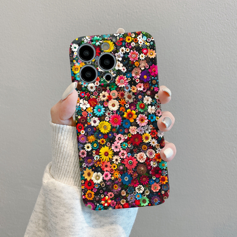 Full screen color flower phone case women, suitable for iPhone 15, 13, Promax OnePlus 12/11/ace2/8, silicone 7t,_voghion.com