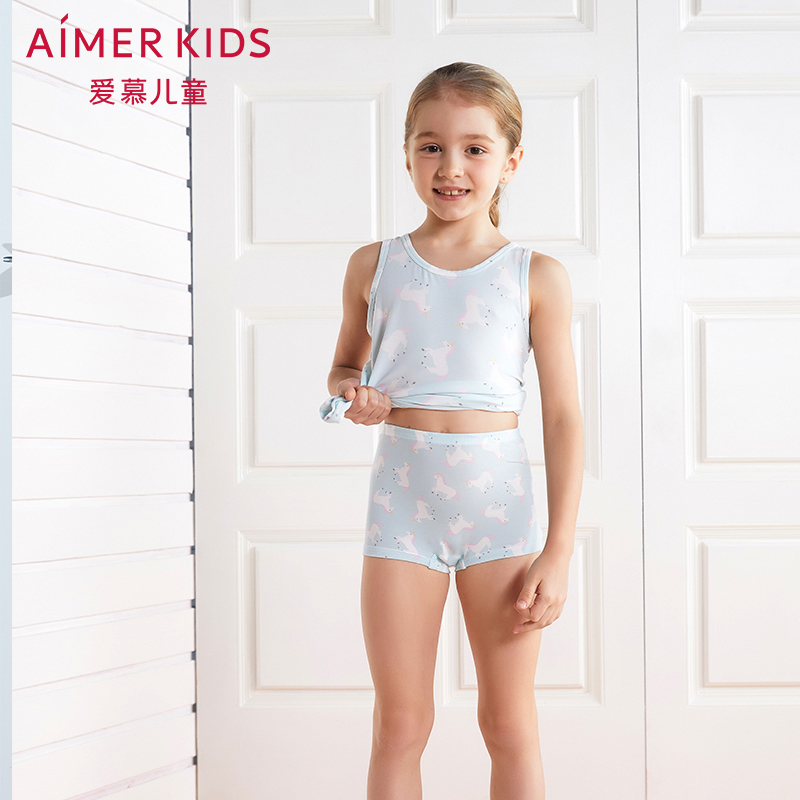 (ID integration) Ador children angel pants Mordell print girls girls mid-rise boxer briefs