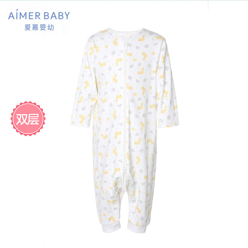 AIMER Child male and female baby newborn baby newborn baby soft and breathable cotton Beauty Dream baby Double Leg Sleeping Bag