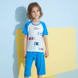 Детские штаны для мальчиков, летняя пижама, комплект, короткий рукав, 2 шт