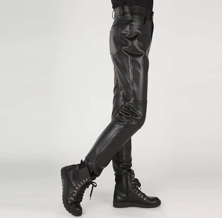 Pantalon cuir homme serré PU pour automne - Ref 1485306 Image 13