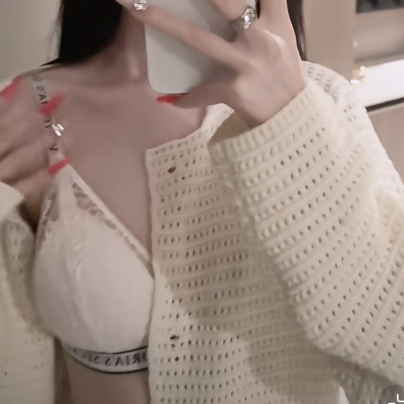 Victoria's Secret Single-Piece Ace Triangle Cup Lace Bra Layered Lingerie Set Gift Victoria's Secret Single-Piece Ace Triangle Cup Lace Bra Layered Lingerie Set Gift