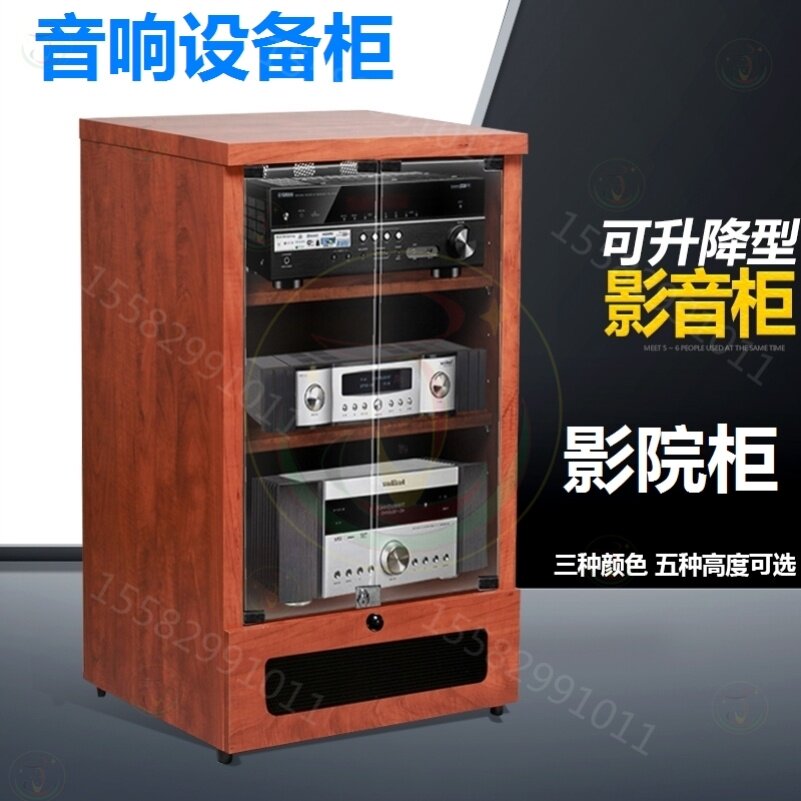 Floor-type multilayer cinema sound equipment cabinet removable video cabinet minimalist wood-custom shelf speaker
