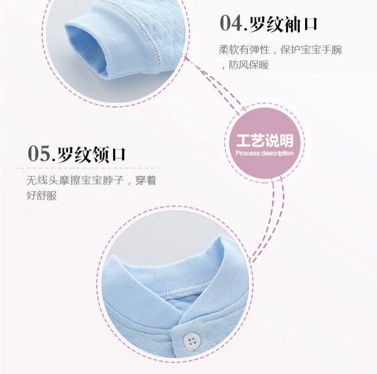 Bộ đồ lót nhiệt cho bé mùa thu và mùa đông bông cotton trẻ sơ sinh dày lên trẻ em áo len sơ sinh mùa thu quần bộ đồ lót trẻ em thu đông