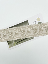 Buvini rayon cotton silk embroidered edge standing edge embroidery European modern simple light luxury curtain hemming cream lace