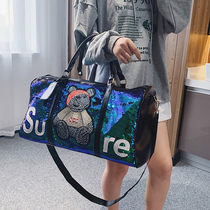 Hong Kong Tide Card Travel Bag Women Light Dry And Wet Separation Sports Fitness Bag Mens Hand Travel Luggage Bag Travel Bag