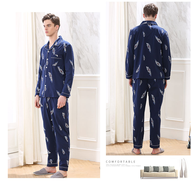 Pyjama pour homme en Coton à manches longues - Ref 3001631 Image 18