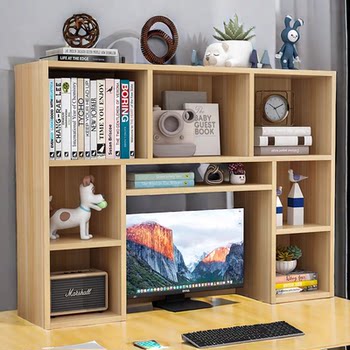 Home environmentally friendly malacca children's bookcase on solid wood table