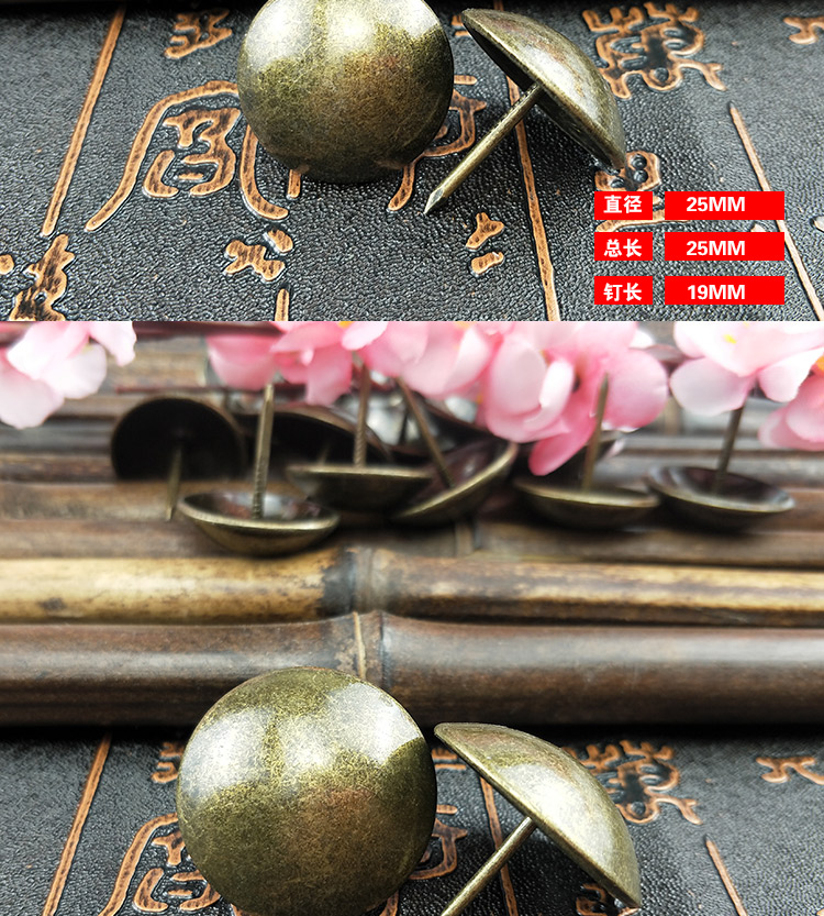 Trang trí móng tay dày màu xanh lá cây móng tay đồng trống đồng móng tay bong bóng móng tay cổ xưa Tongding mặt hàng chủ lực pin Vintage mặt hàng chủ lực sofa cổ - Ghế sô pha ghế sofa gỗ kéo ra thành giường