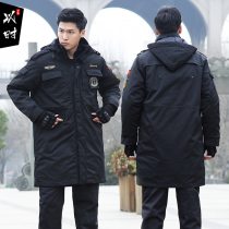 New security winter extended coat male security training cold suit thickened military coat multi-functional warm cotton suit