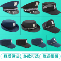 New security hat Summer mesh cap Property security training hat Mens and womens spring and Autumn large cornice hat crimped hat