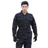 Униформа, лонгслив подходит для мужчин и женщин, осенний износостойкий черный демисезонный комплект, цвет, увеличенная толщина