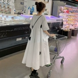 Белое летнее платье, юбка, приталенный корсет, большой размер, 2024 года, яркий броский стиль