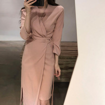 2022 New womens fall French style high-end name Yuanyuan Extravagant Temperament Knitted Dress Goddess Van Sweater Skirt