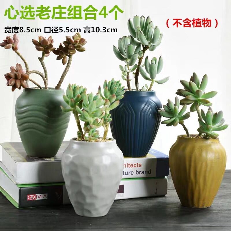 Old running the fleshy flower pot special offer a clearance of creative move contracted clay coarse pottery breathable ceramic small fleshy flower pot