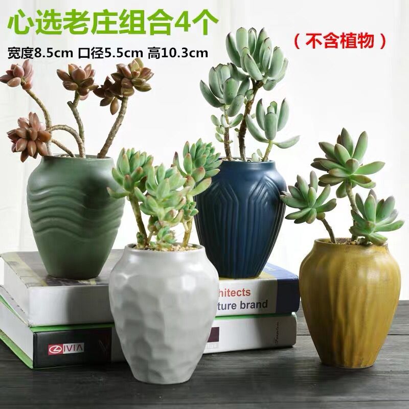 Old running the fleshy flower pot special offer a clearance of creative move contracted clay coarse pottery breathable ceramic small fleshy flower pot