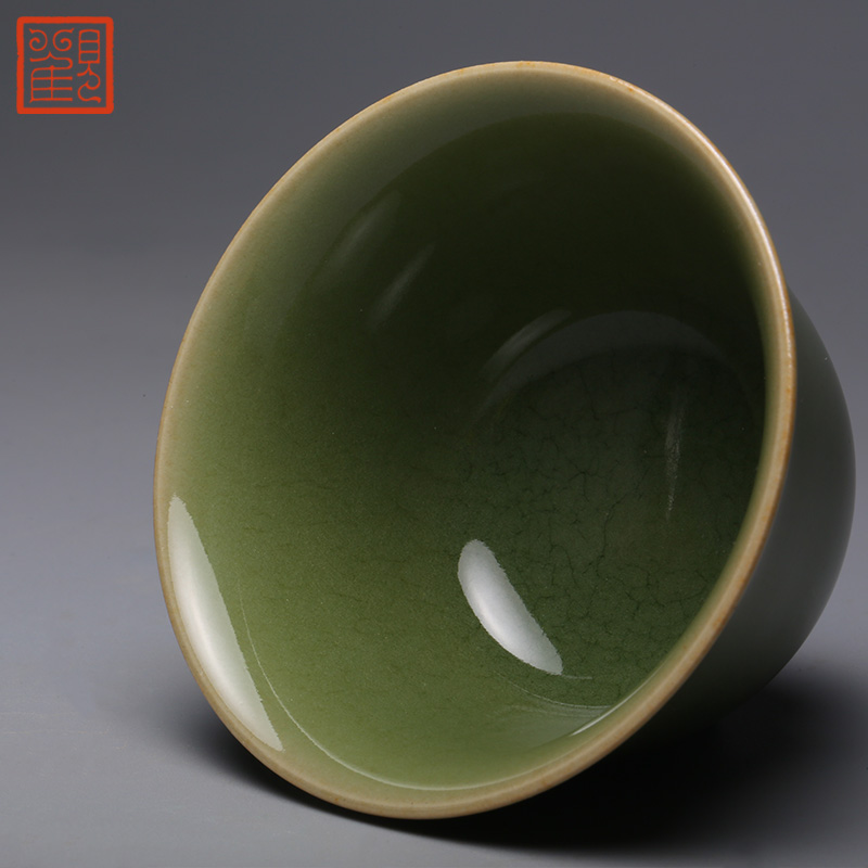 Restoring museum of longquan celadon sample tea cup masters cup jingdezhen archaize kung fu tea cups