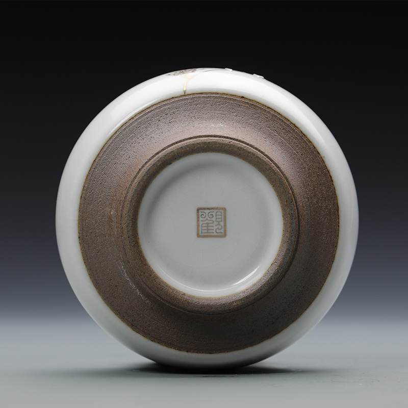 The View restoring museum manual nail gold silver curium and repair kung fu tea master of jingdezhen ceramic sample tea cup cup single CPU