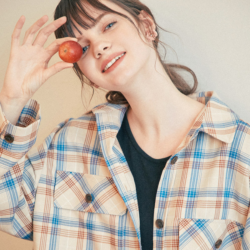 2022 spring new Korean Dongdaemun loose all-match college style shirt long-sleeved shirt jacket women's fashion