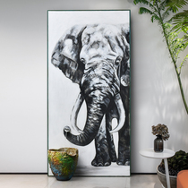 Creative elephant fountain flowing water light luxury modern decorative painting living room porch ornament huge floor painting