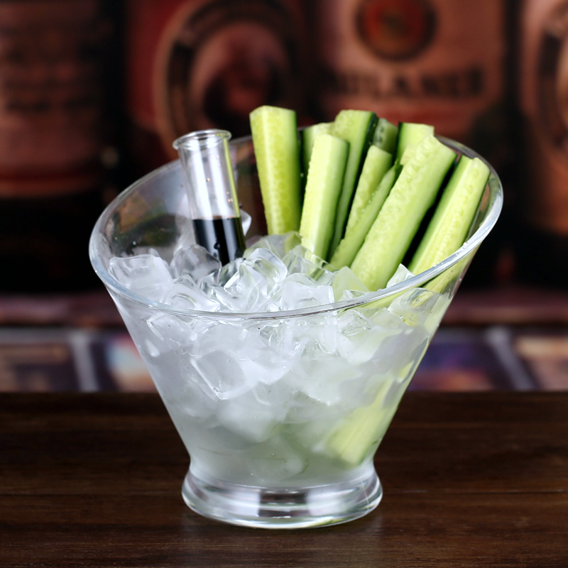 Bar Supplies Acrylic Japanese-Style Cucumber Strip Bowl, Acrylic Snack Plate, Iced Cucumber Cup, Japanese-Style Cucumber Bowl