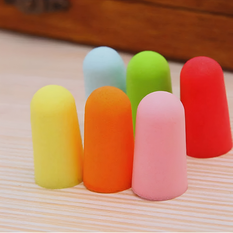 Candy-Colored Foam Soundproof Earplugs, Anti-Noise, Sleep-Specific, Swimming Waterproof Earplugs, Boxed